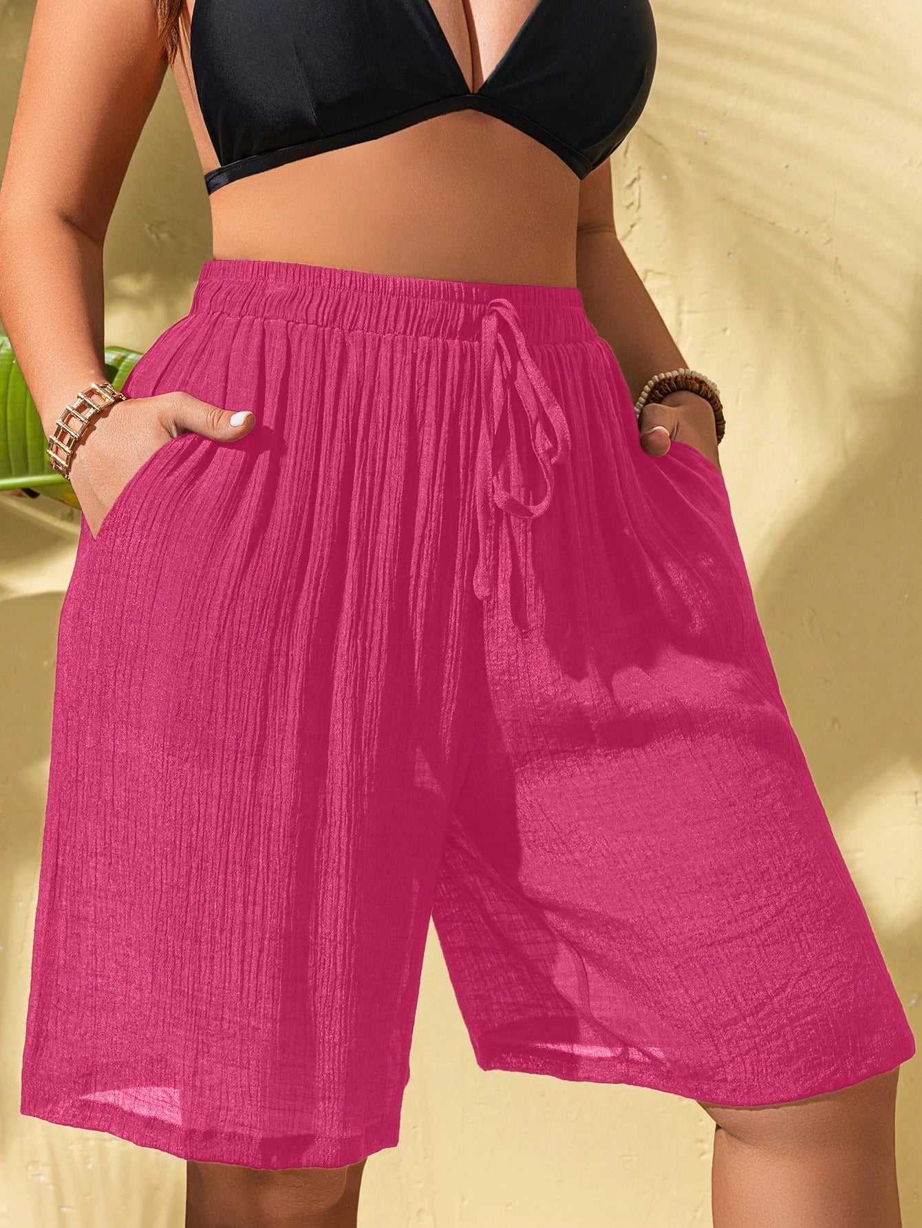 Shorts de Praia com Cordão