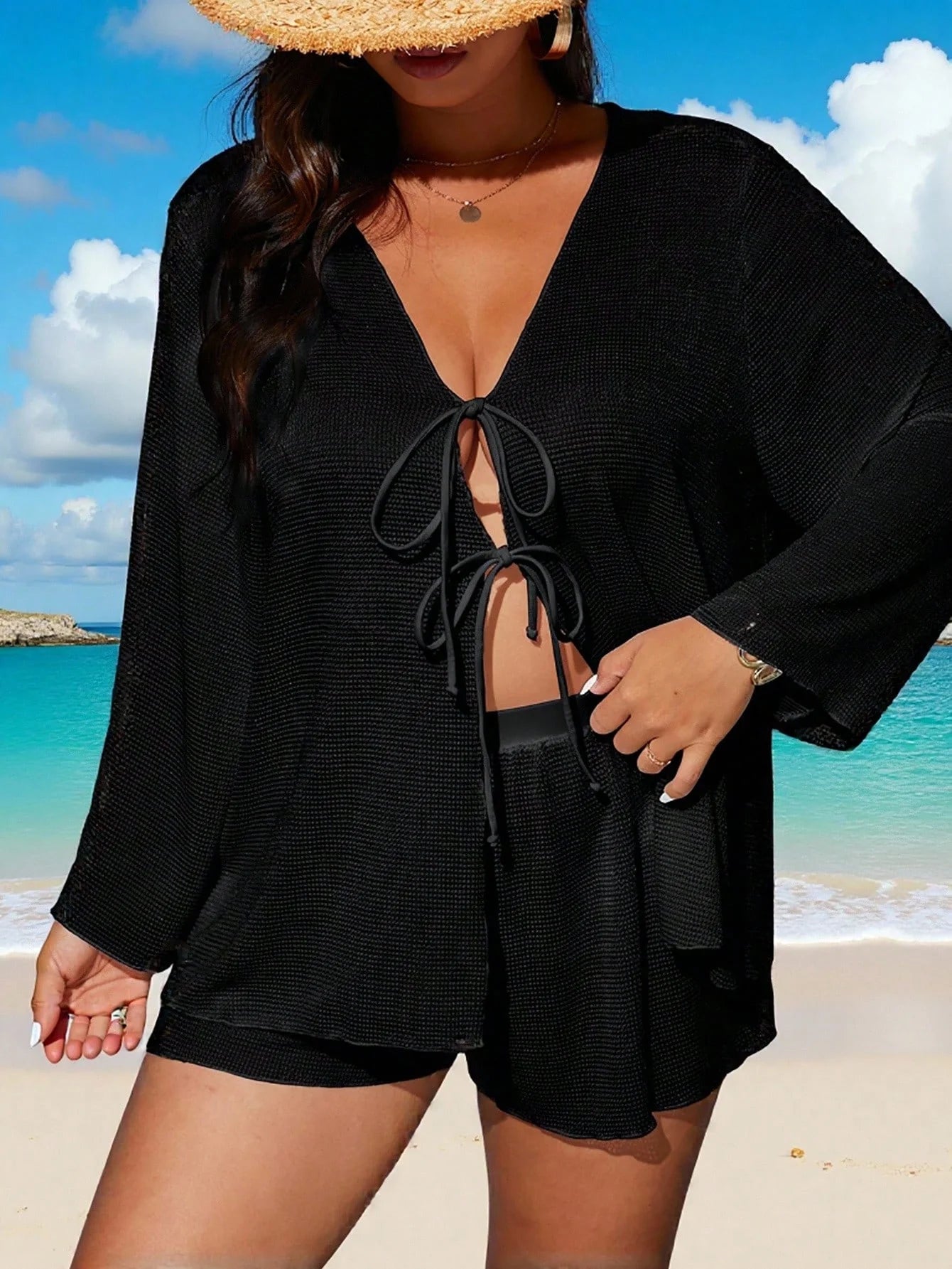 Conjunto Saída de Praia Plus Size Blair