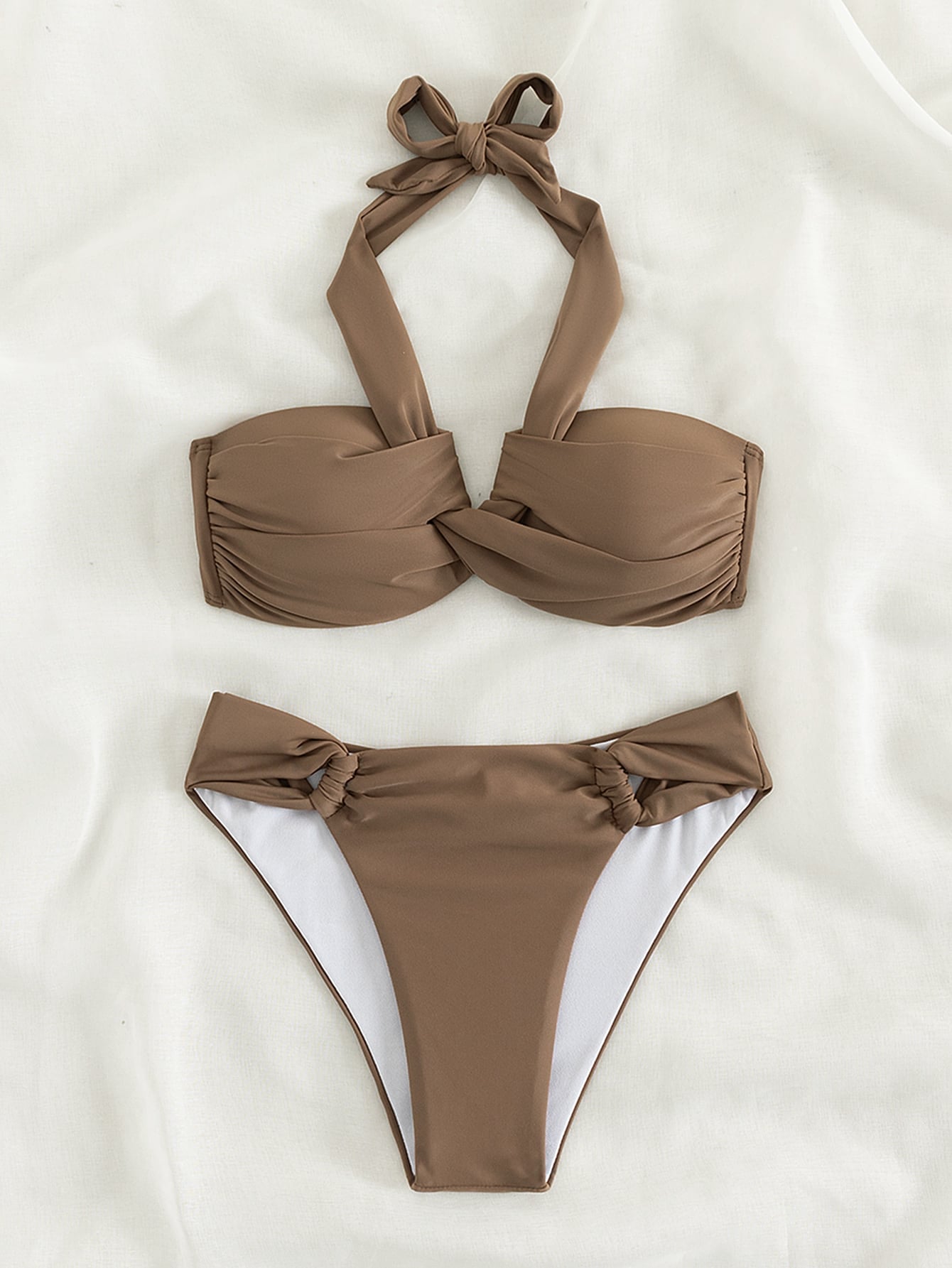 Biquíni Halter Torcido Push-Up Verão GG