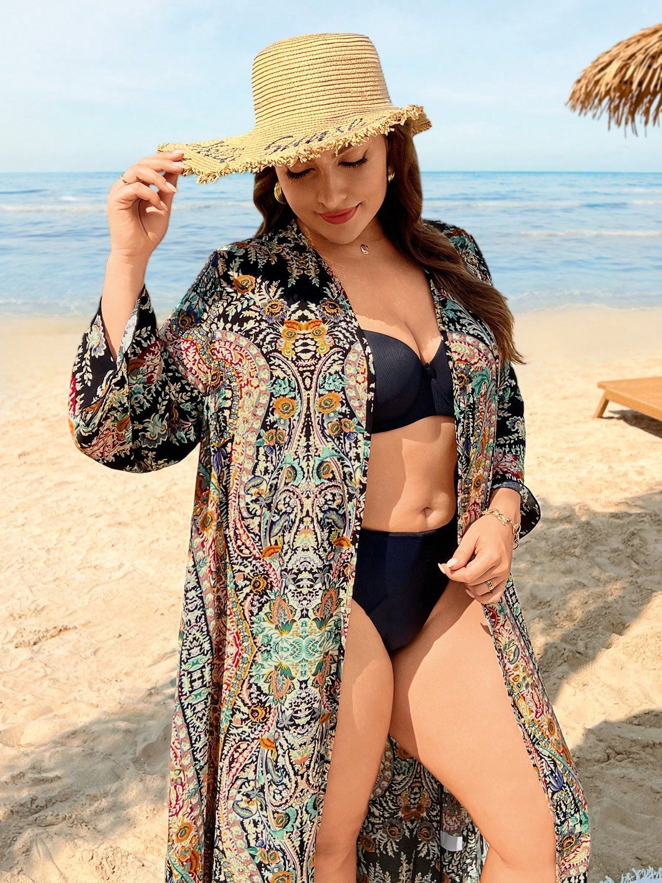 Saída De Praia Plus Size Longa Juliana