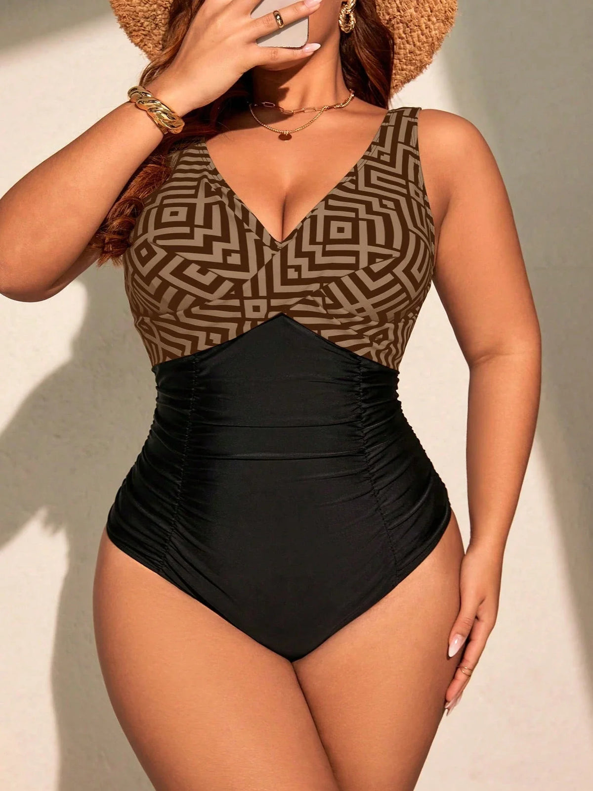 Maiô Geométrica Plus Size G3
