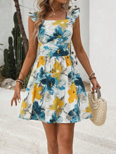 Vestido Gola Quadrada Elegante