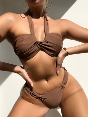 Biquíni Halter Torcido Push-Up Verão GG