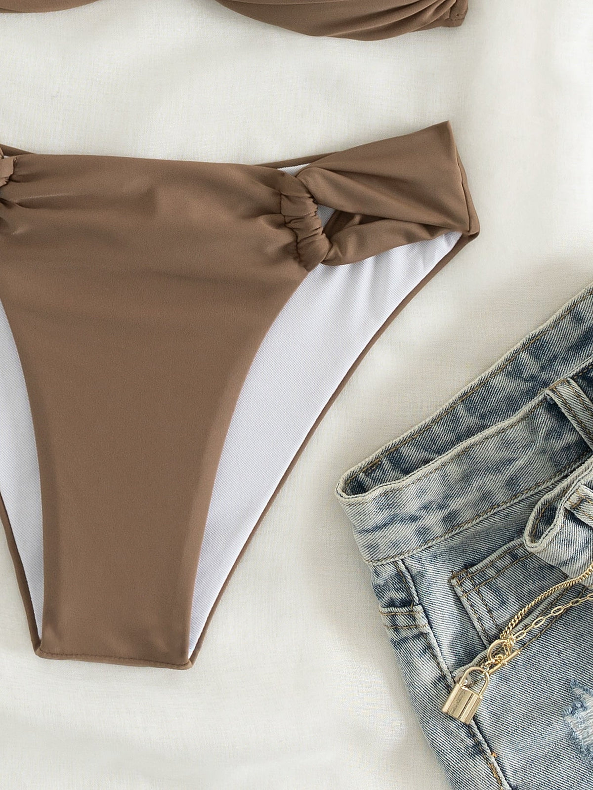 Biquíni Halter Torcido Push-Up Verão GG